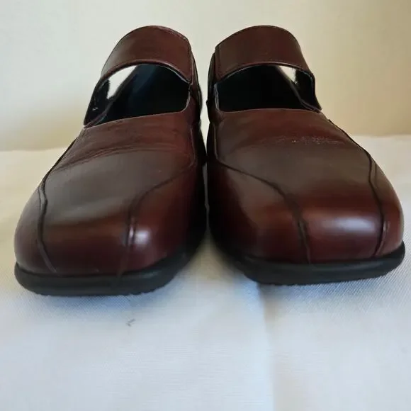 Portania Mary Jane Comfort Shoes Brown Size 8 Width F1/2 Made in Portugal - Picture 5 of 9